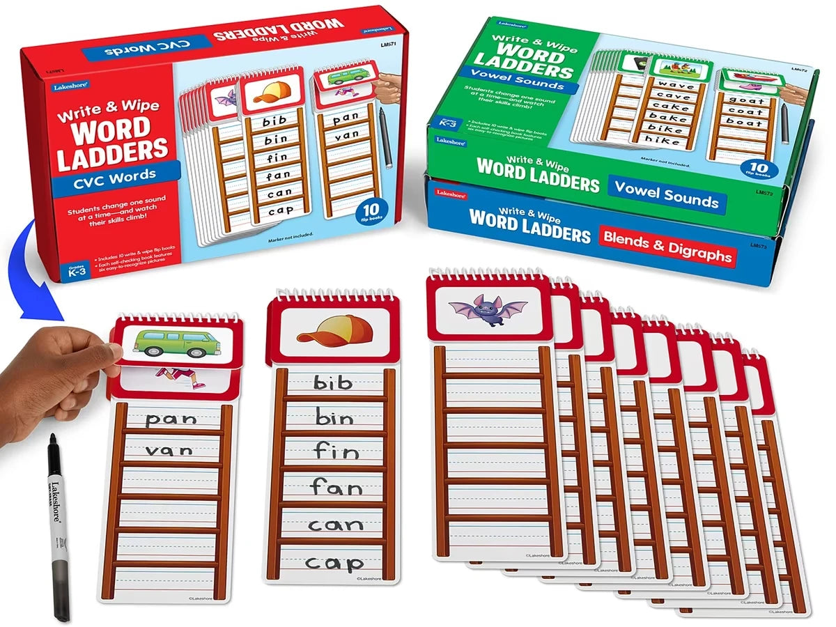 Write & Wipe Word Ladders - Complete Set - US 3282