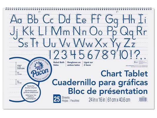 1 1/2" Ruled Chart Tablets - US 4503