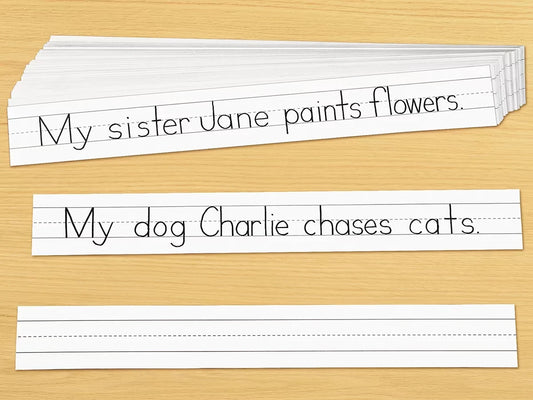 White Sentence Strips - US 6482