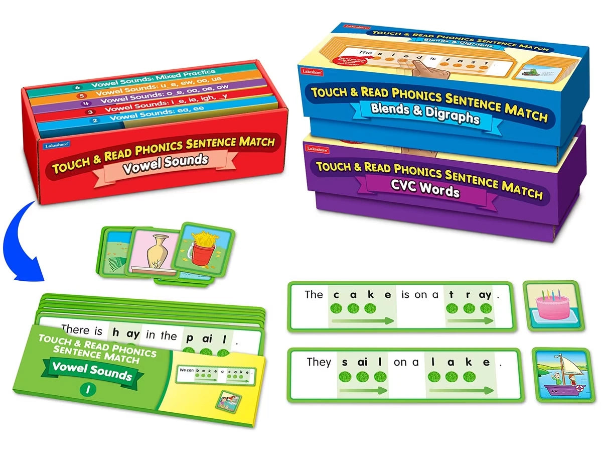Touch & Read Phonics Sentence Match - Complete Set - US 3755