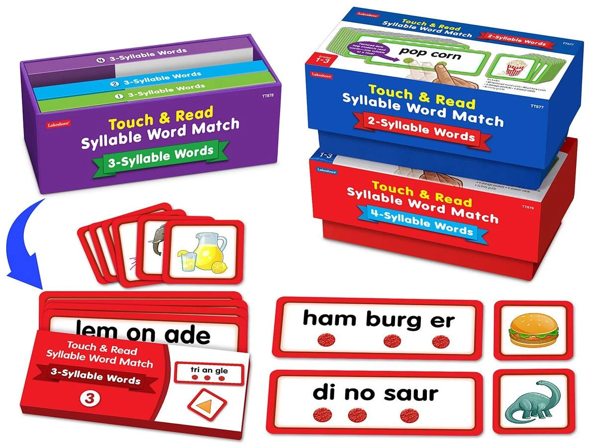 Touch & Read Syllable Word Match - Complete Set - US 6118