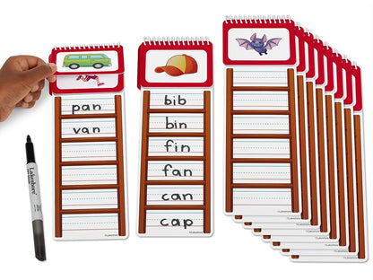 Write & Wipe Word Ladders - CVC Words - US 2372
