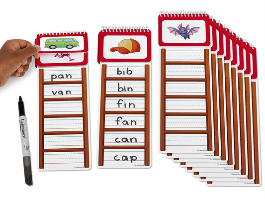 Write & Wipe Word Ladders - CVC Words - US 2372