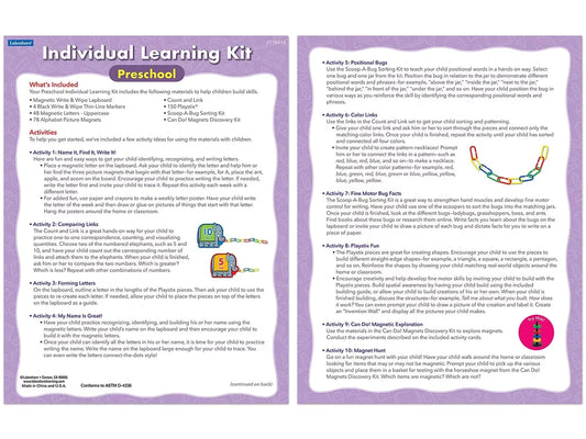 Preschool Individual Learning Kit - US 4922