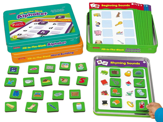 Fill-In-The-Blank Magnetic Activity Tins - Complete Set - US 3221