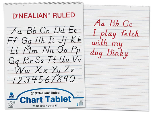 2" D`Nealian Ruled Chart Tablet - US 3384