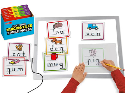 Light Table Simple Words Tracing Tiles - US 8444