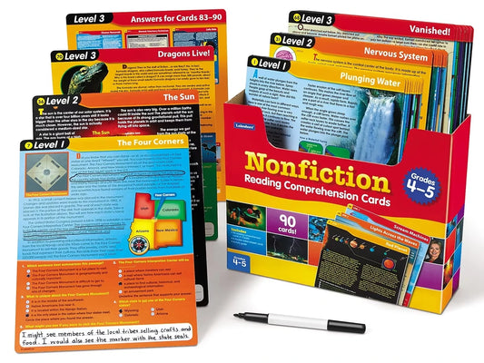 Nonfiction Reading Comprehension Practice Cards - Gr. 4-5 - US 4574