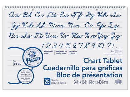 1" Ruled Chart Tablets - US 4725