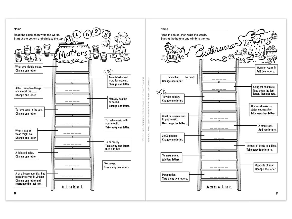 Daily Word Ladders Workbook - Gr. 4-6 - US 9320