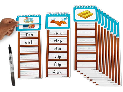 Write & Wipe Word Ladders - Blends & Digraphs - US 4015