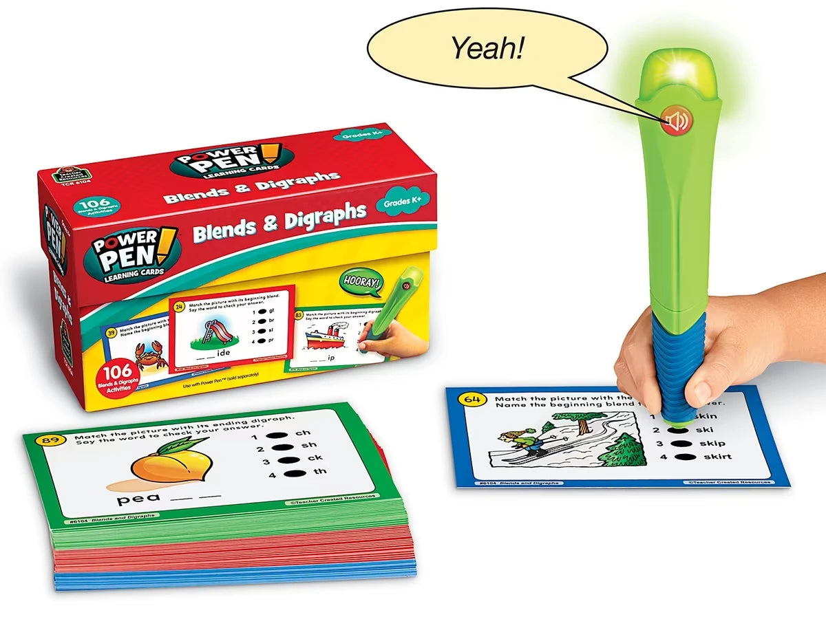 Blends & Digraphs Power Pen!® Quiz Cards - US 9079