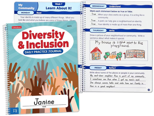 Diversity & Inclusion Daily Practice Journal - Gr. 1-2 at Lakeshore Learning - US 3216
