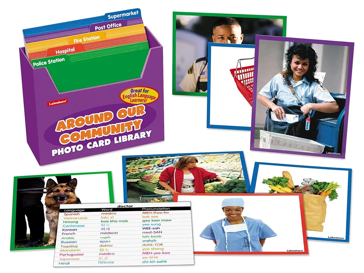 Around Our Community Vocabulary Development Photo Card Library - US 7553
