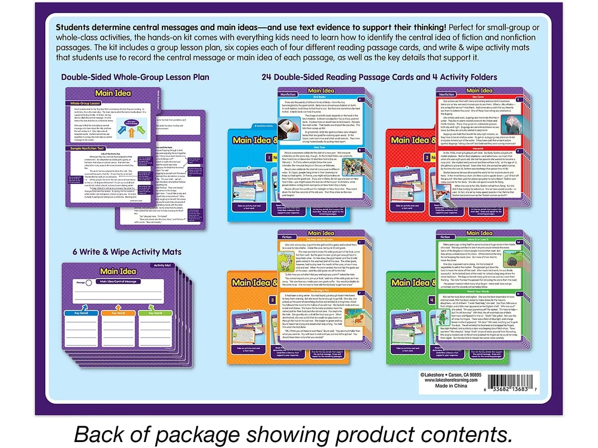 Main Idea & Central Message Finding Evidence Kit - Gr. 2-3 - US 1018