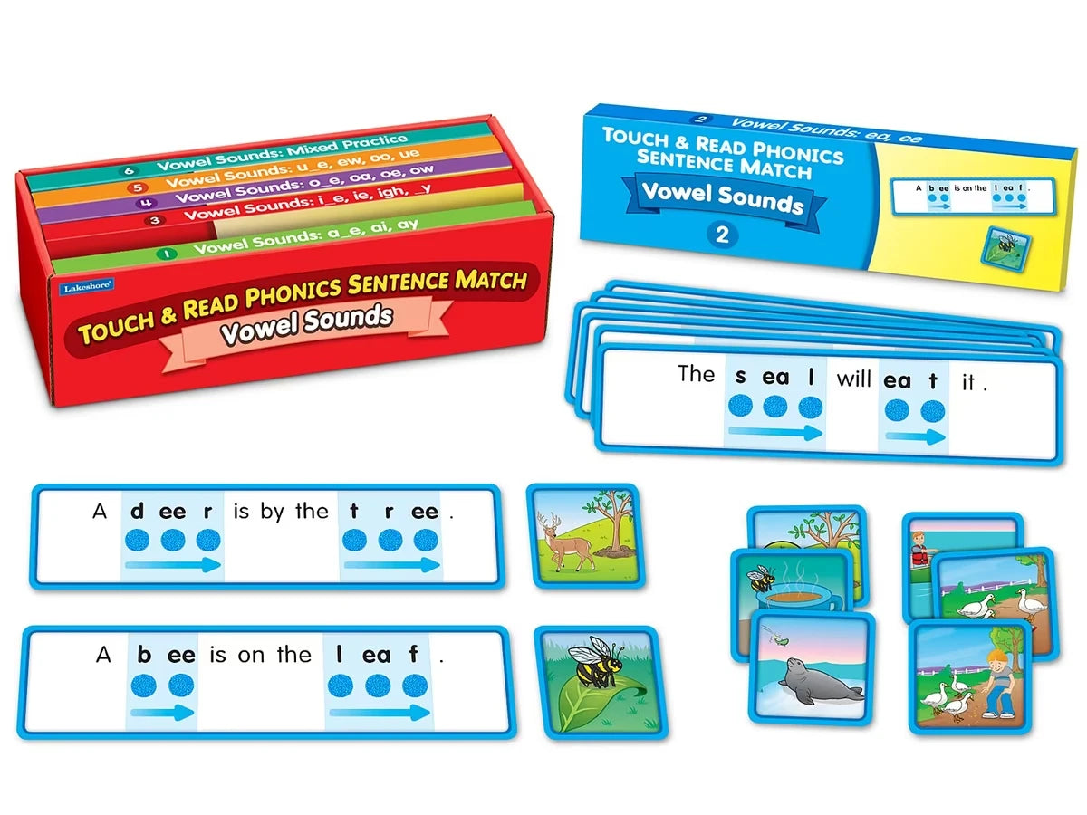 Touch & Read Vowel Sounds Sentence Match - US 6946
