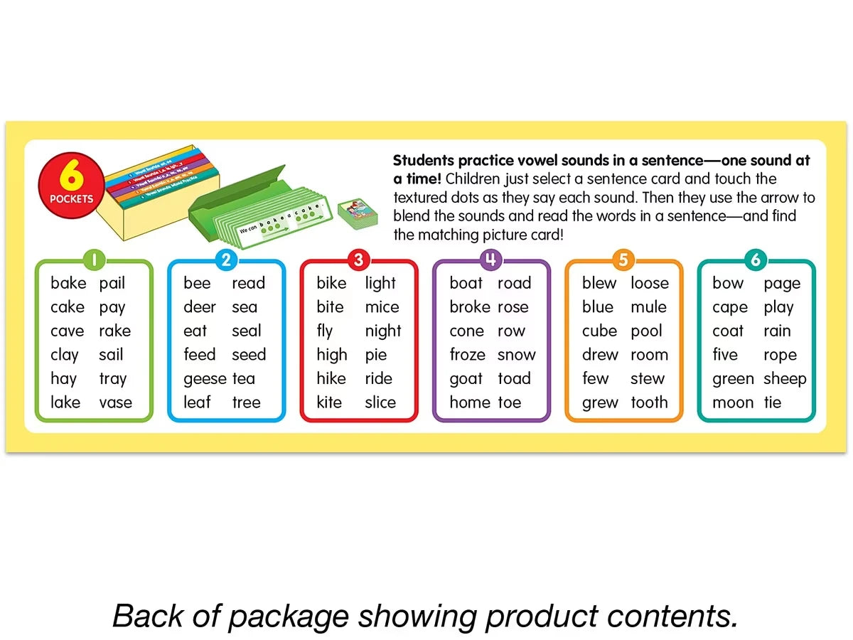 Touch & Read Vowel Sounds Sentence Match - US 6946