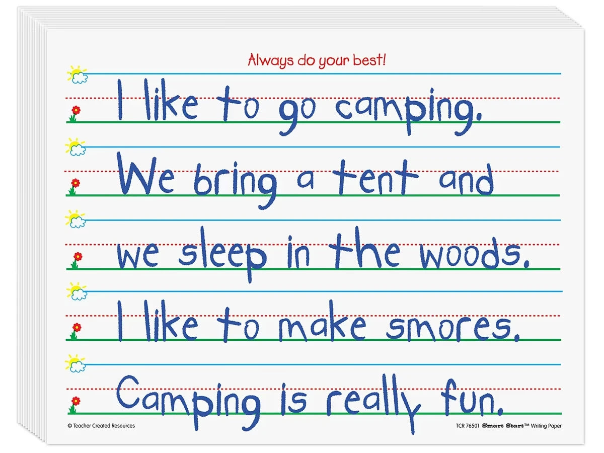 Smart Start 1" Ruled Writing Paper - K-Gr. 1 - US 3627