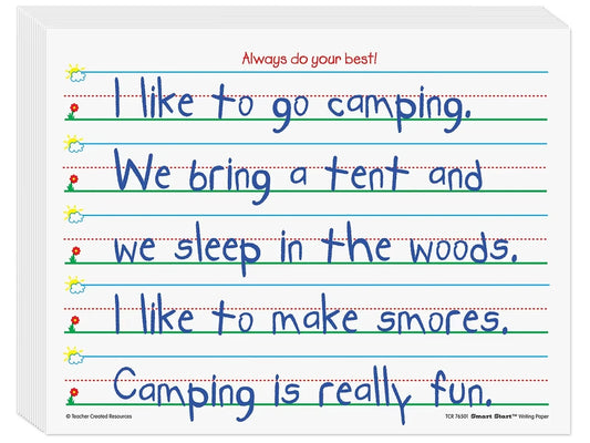 Smart Start 1" Ruled Writing Paper - K-Gr. 1 - US 3627