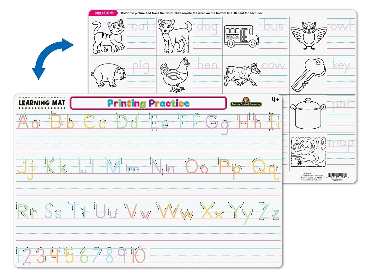 Printing Practice Learning Mat - US 7040