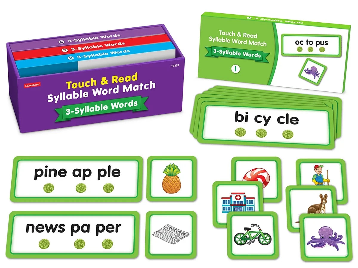 Touch & Read 3-Syllable Words Match - US 9840