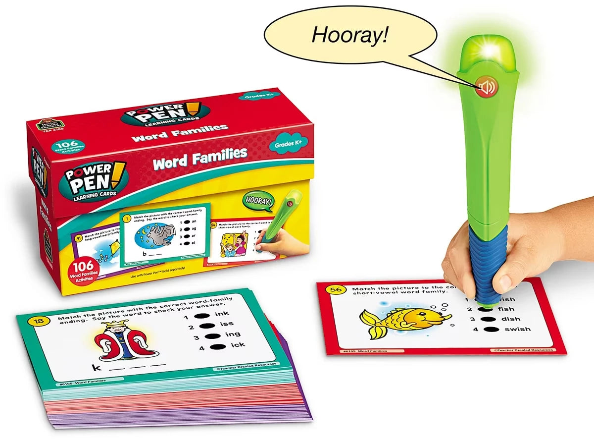 Word Families Power Pen!® Quiz Cards - US 7672