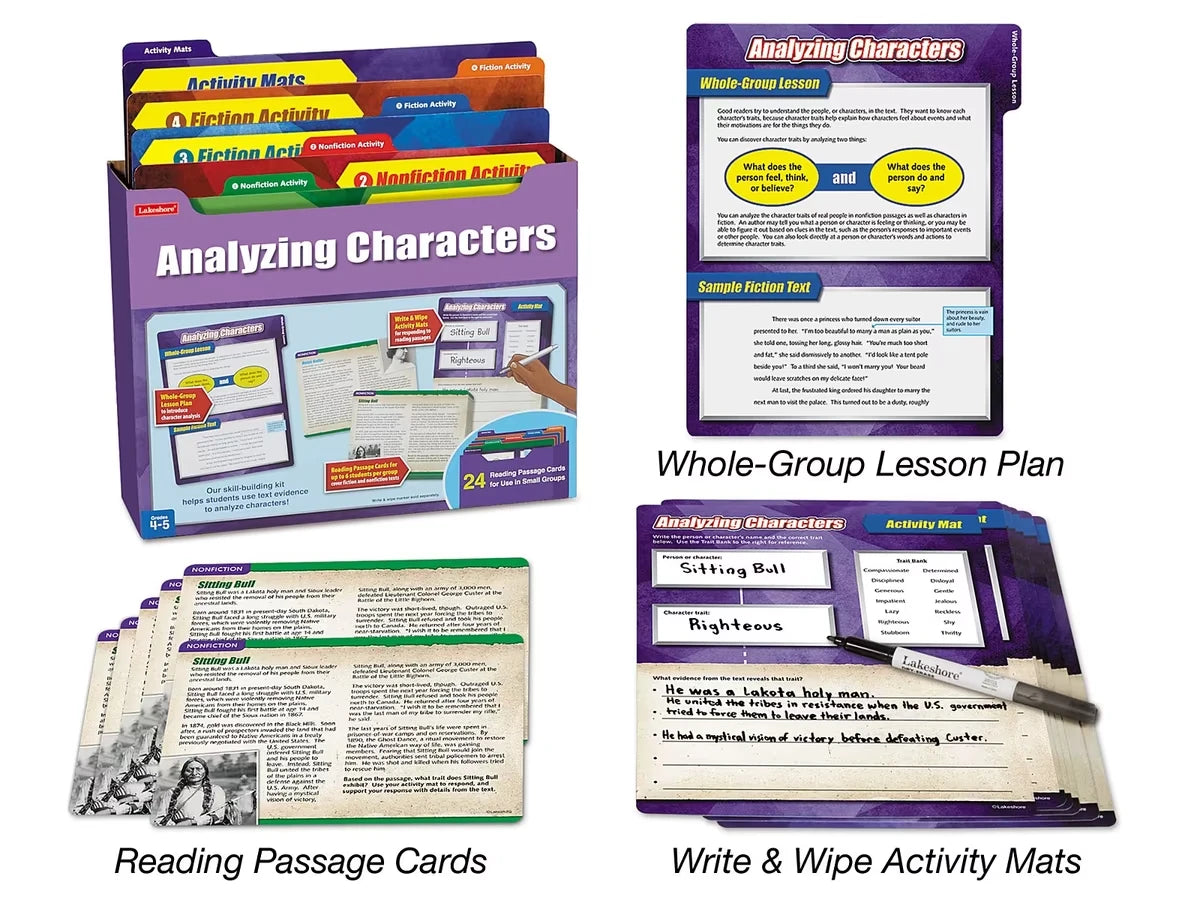 Analyzing Characters Finding Evidence Kit - Gr. 4-5 - US 3187