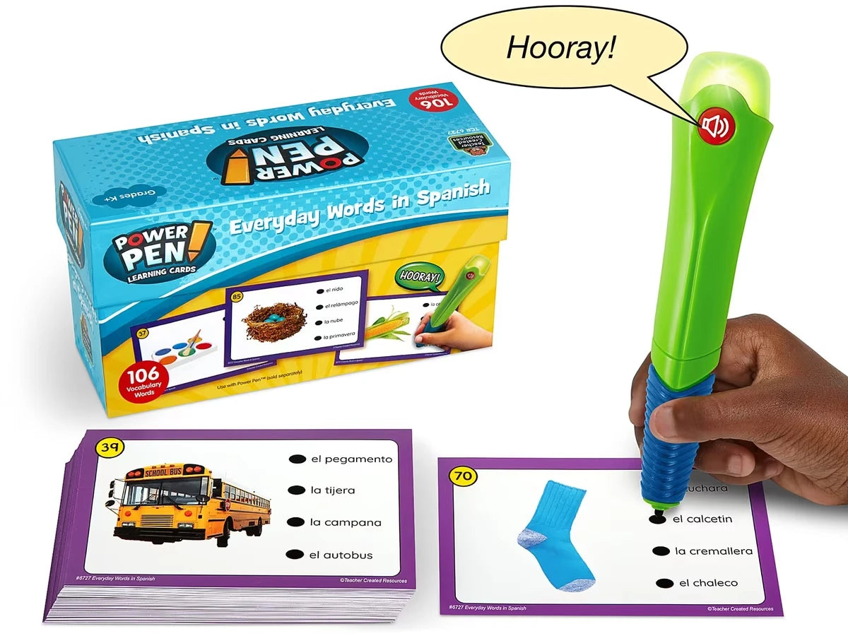 Power Pen!® Everyday Spanish Words Quiz Cards - US 4619