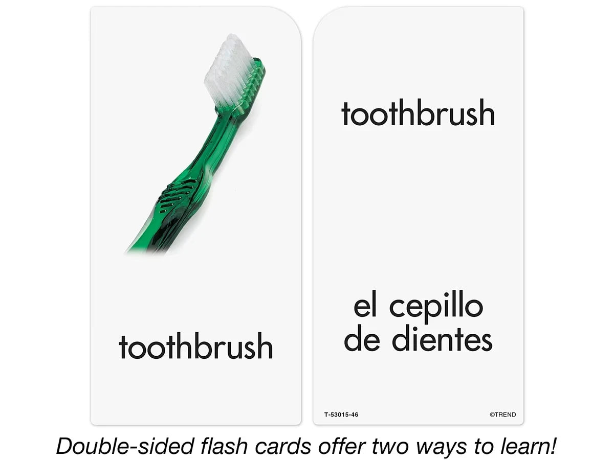 Around-The-Home Picture-Words Bilingual Flash Cards - US 9496