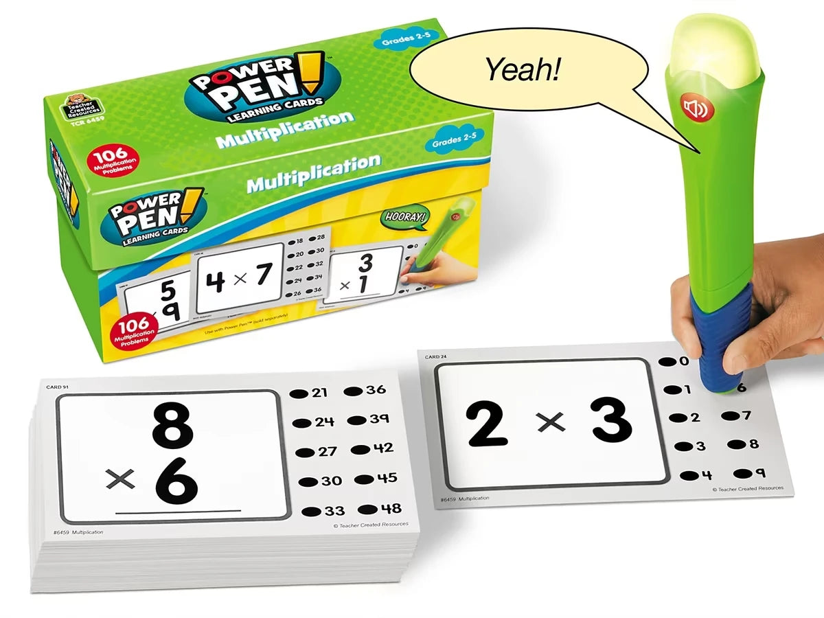 Multiplication Power Pen!® Quiz Cards - US 6676