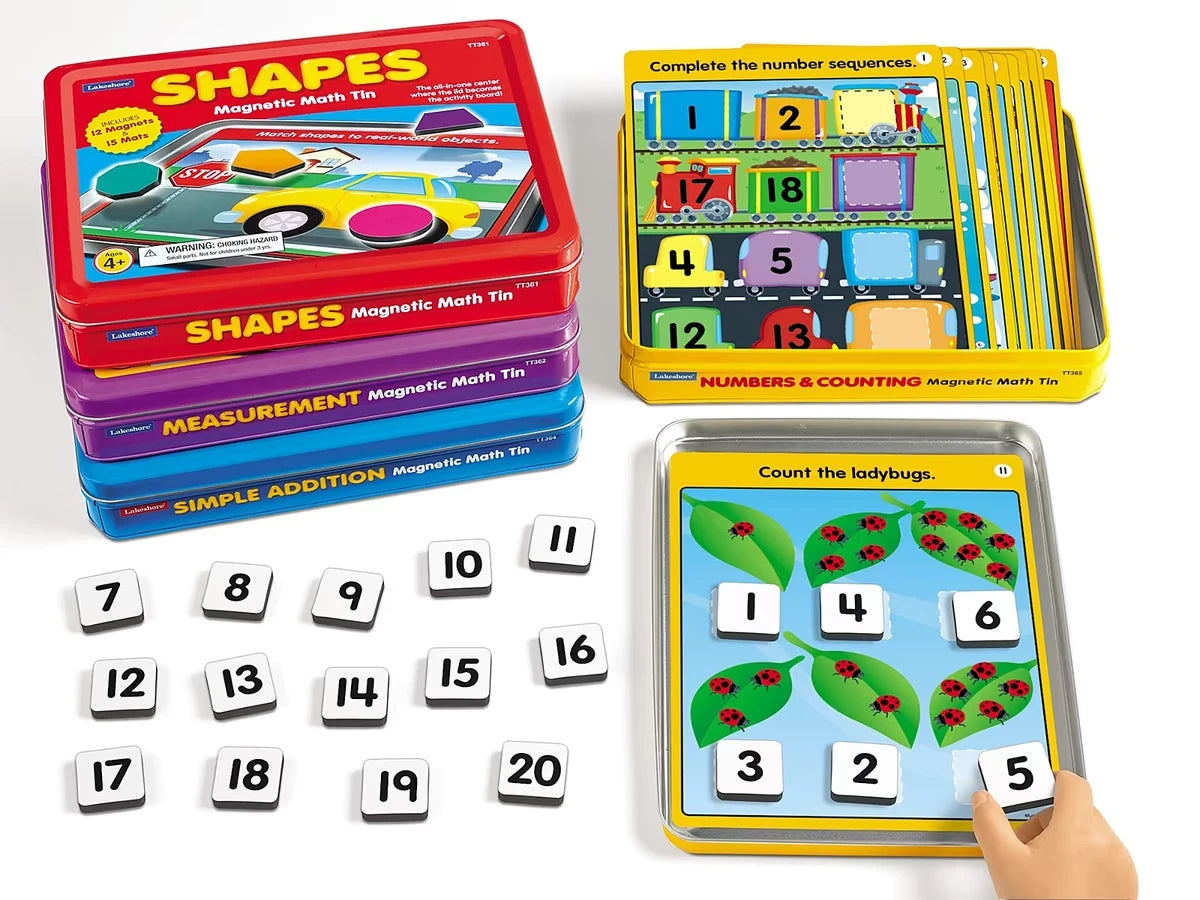 Magnetic Math Activity Tins - Complete Set - US 8990