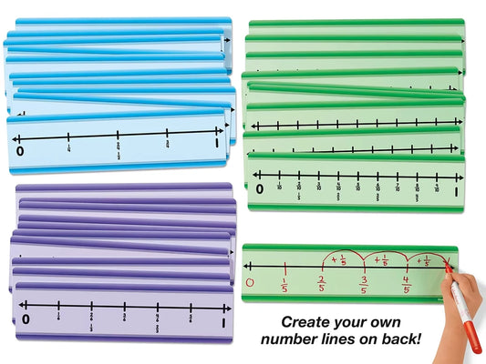 Student Write & Wipe Number Lines - Fractions - US 2288