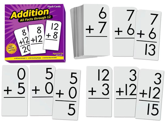 Addition All Facts 0-12 Flash Cards - US 6811