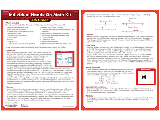 Individual Hands-On Math Kit – Gr. 4 - US 5940