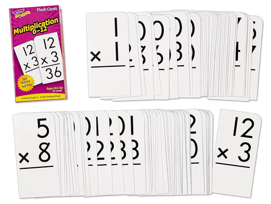 Multiplication 0-12 Flash Cards- 91 Cards - US 5279