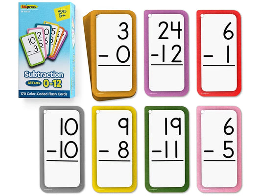 Subtraction All Facts 0-12 Flash Cards - US 2703