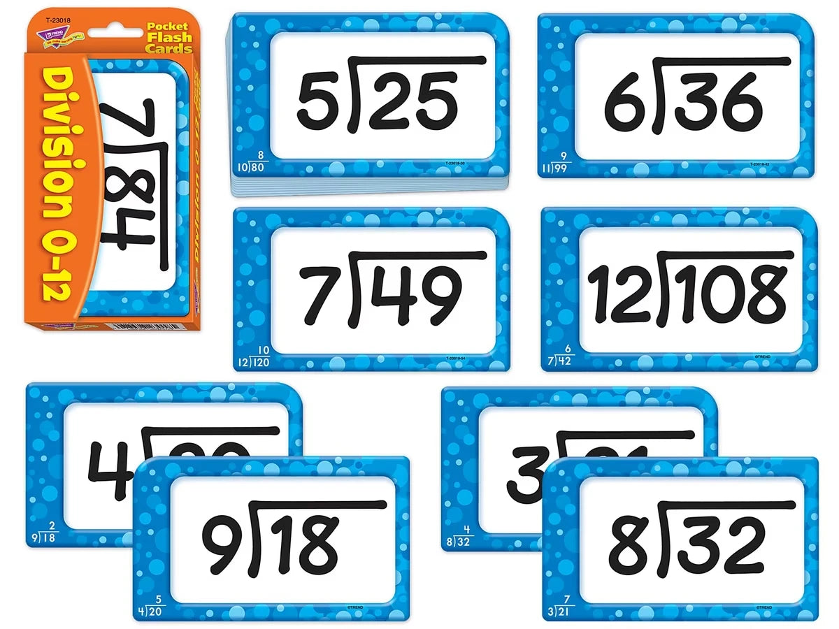 Division 0-12 Pocket Flash Cards - US 2140