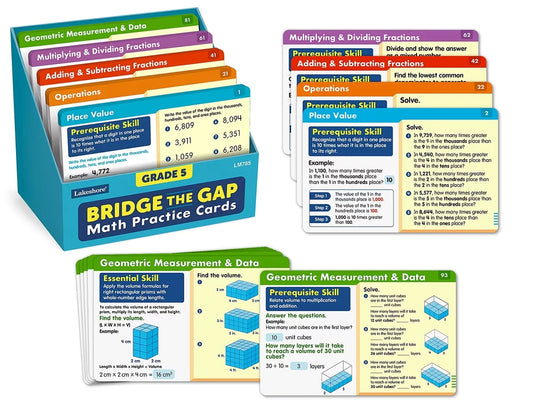Bridge the Gap! Math Practice Cards - Gr. 5 - US 3695