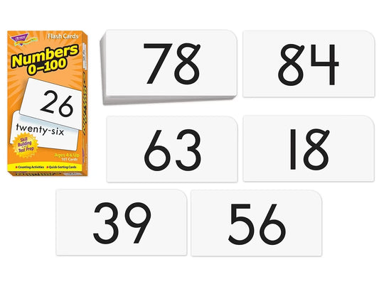 Numbers 0-100 Flash Cards - US 1420