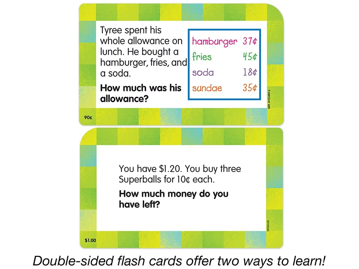 Math Word Problem Flash Cards - Gr. 1-3 - US 6894