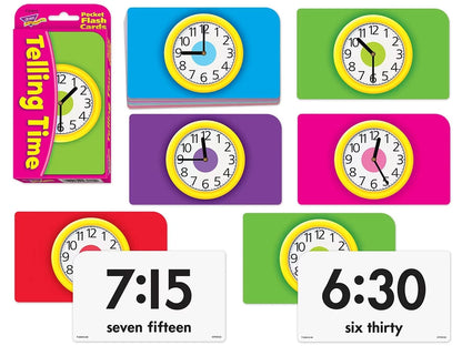 Telling Time Pocket Flash Cards - US 2295