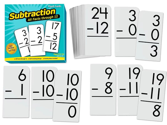 Subtraction All Facts 0-12 Flash Cards - US 2149