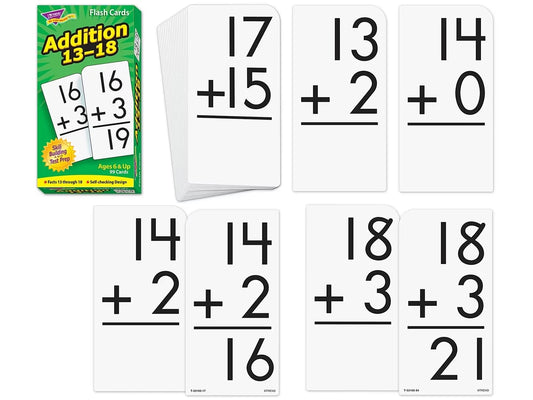 Addition 13-18 Flash Cards - US 3509