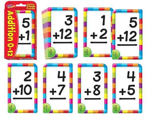 Addition 0-12 Pocket Flash Cards - US 6613