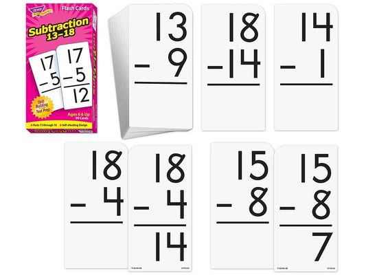 Subtraction 13-18 Flash Cards - US 2771