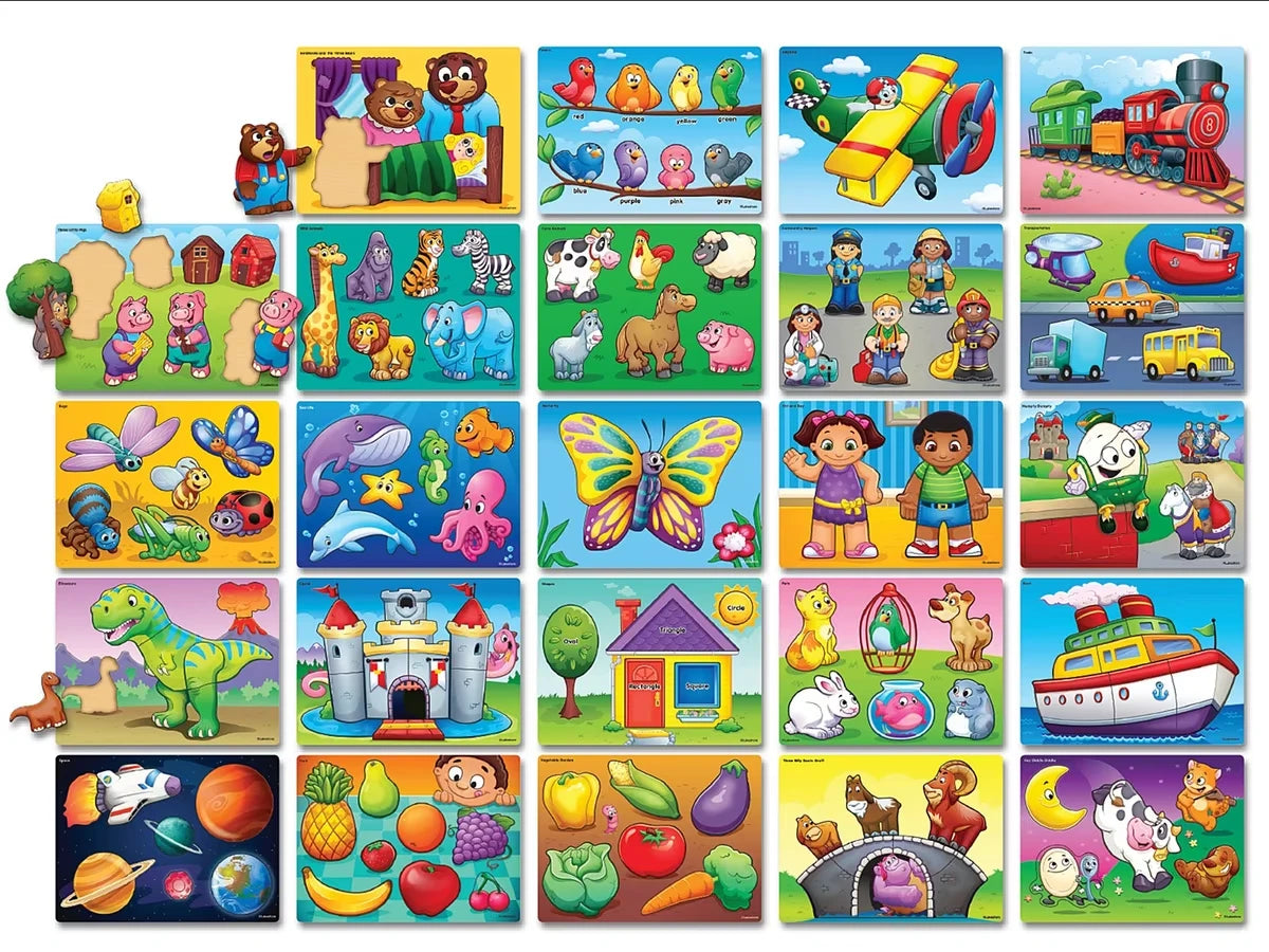 Lakeshore Preschool Puzzle Library with Rack - US 3697