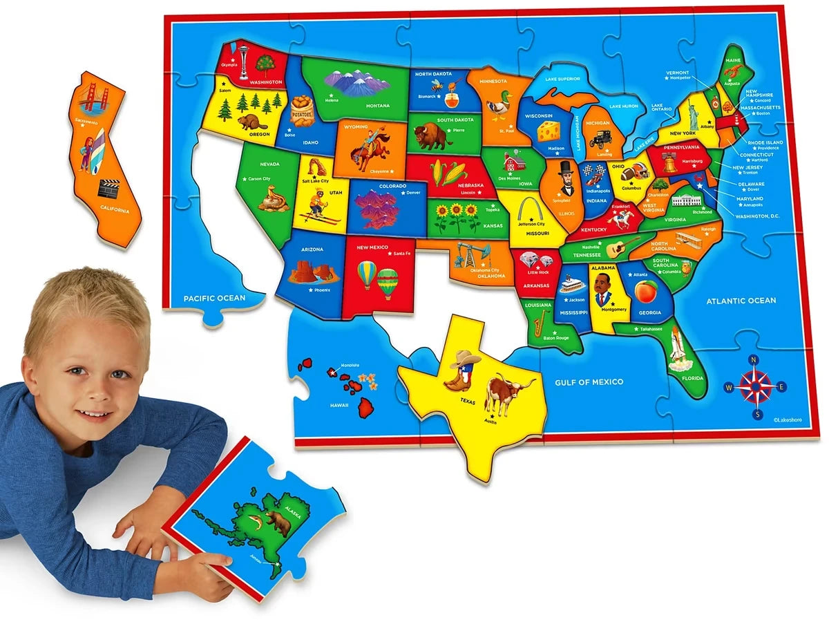 Map of the U.S.A. Floor Puzzle - US 4569