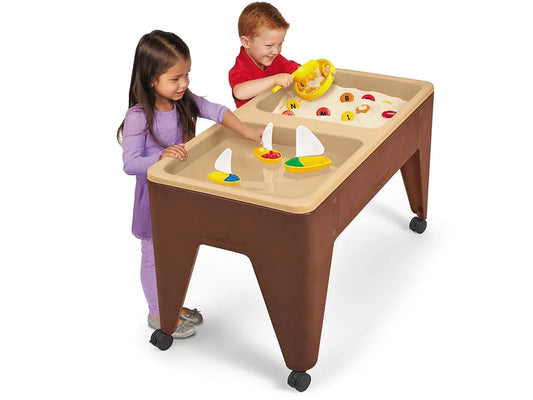 Preschool Two-Station Sand & Water Table - Natural Colors - US 3572