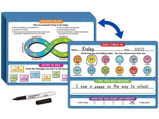 Daily Emotional Check-In Write & Wipe Boards - US 2867