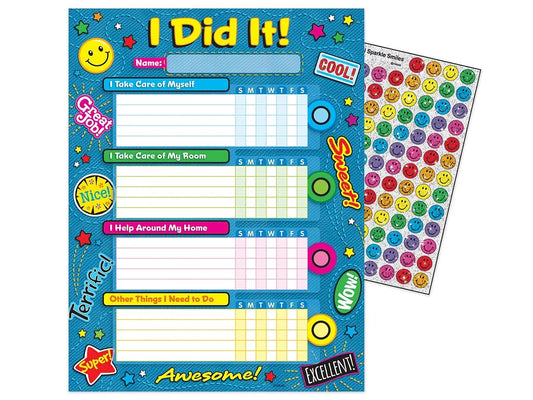 I Did It! Chore Charts - Set of 25 - US 2306